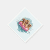 Serviette En Papier Goldendoodle Dogs Summer Pineappy Pool Flotte (Coin)