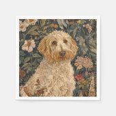 Serviette En Papier Goldendoodle Garden Tapestry Anniversaire (Devant)