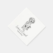 Serviette En Papier Goldendoodle Labradoodle Custom.Napkin Mariage chi (Coin)