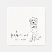 Serviette En Papier Goldendoodle Labradoodle Custom.Napkin Mariage chi (Devant)