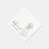Serviette En Papier Goldendoodle Labradoodle Custom.Napkin Mariage chi (Coin)