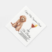 Serviette En Papier Goldendoodle Mariage Signature Boire serviettes (Coin)