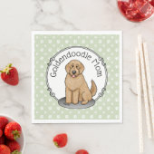 Serviette En Papier Goldendoodle Mom Doodle Mom (rouge doré) (En situation)