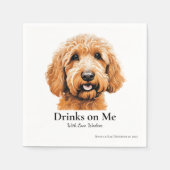 Serviette En Papier Goldendoodle Napkin (Devant)