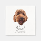 Serviette En Papier Goldendoodle Wedding Party Personnalisé Cocktail N (Devant)