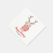 Serviette En Papier Goldern Retriever Sweer Antlers Personnalisé (Coin)