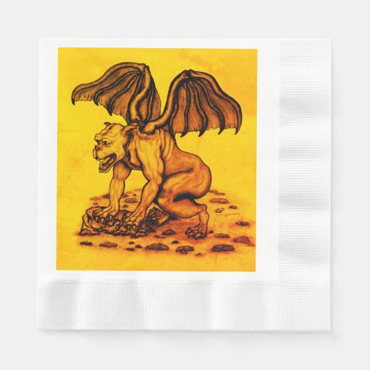 Serviette En Papier Golem Gargoyle (Devant)