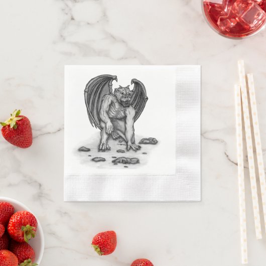 Serviette En Papier Golem Gargoyle (En situation)