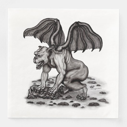 Serviette En Papier Golem Gargoyle (Devant)