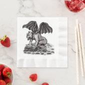 Serviette En Papier Golem Gargoyle (En situation)