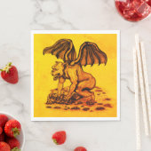Serviette En Papier Golem Gargoyle (En situation)