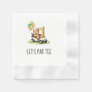 Serviette En Papier Golf 1er Anniversaire Faisons un Par-Tee