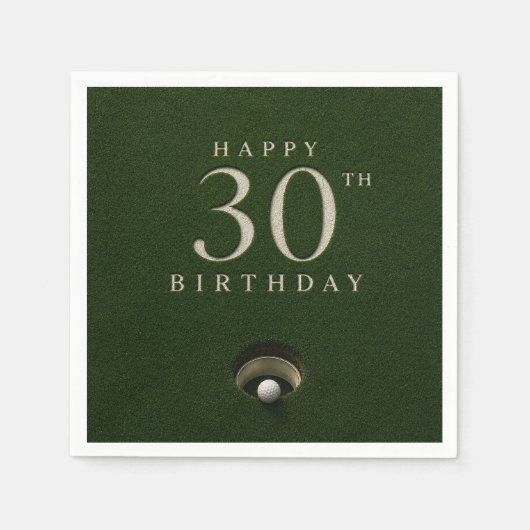 Serviette En Papier Golf 30e anniversaire Par tee (Devant)