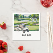 Serviette En Papier Golf 30e anniversaire Par tee trente (En situation)