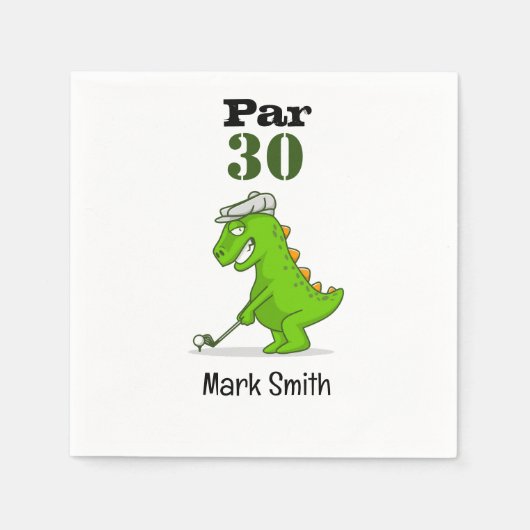 Serviette En Papier Golf 30e anniversaire Par tee trente (Devant)