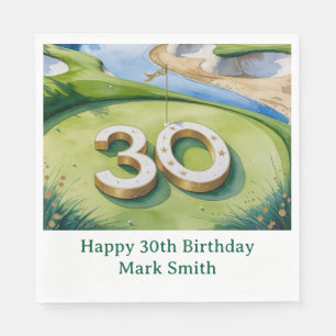 Serviette En Papier Golf 30e anniversaire sur le parcours de golf