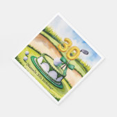 Serviette En Papier Golf 30th Birthday Cake pour Golfer Party (Coin)