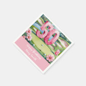 Serviette En Papier Golf 50e anniversaire avec numéro pour femme golfe (Coin)