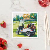 Serviette En Papier Golf 60e anniversaire Par tee Golfer Party (En situation)
