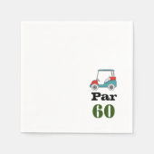 Serviette En Papier Golf 60e anniversaire Par tee soixante serviettes (Devant)