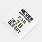 Serviette En Papier Golf 70e anniversaire jamais sous estimé vieux (Coin)