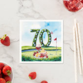 Serviette En Papier Golf 70th Birthday for golfer (En situation)