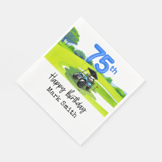 Serviette En Papier Golf 75e anniversaire à Golfer (Coin)