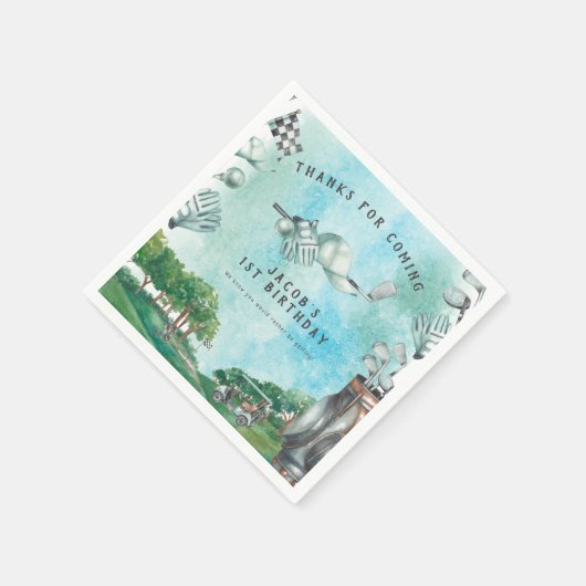 Serviette En Papier Golf à thème Anniversaire (Coin)