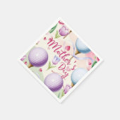 Serviette En Papier Golf à thème rose avec fleurs pour la fête des mèr (Coin)