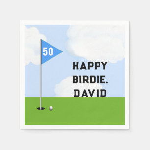 Serviette En Papier Golf Anniversaire