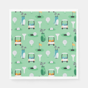 Serviette En Papier Golf Anniversaire des enfants Motif de golf