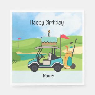 Serviette En Papier Golf Anniversaire thème pour enfants golfeur