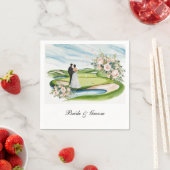 Serviette En Papier Golf avec thème mariage pour golfeurs (En situation)