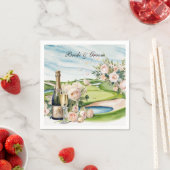 Serviette En Papier Golf avec thème mariage pour golfeurs (En situation)