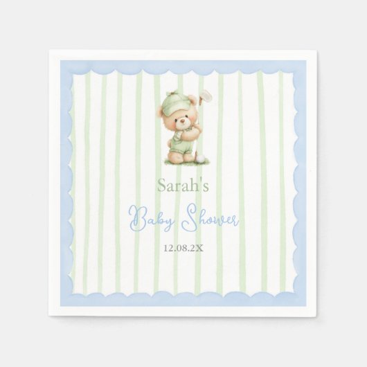 Serviette En Papier Golf Baby Shower Napkins (Devant)