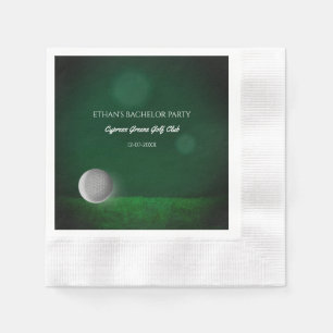 Serviette En Papier Golf Bachelor Party Golfers Party Green golf ball