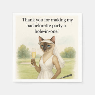 Serviette En Papier Golf Bachelorette Merci Amoureux de les chats