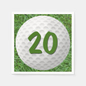 Serviette En Papier Golf Ball 20e Anniversaire serviettes (Devant)