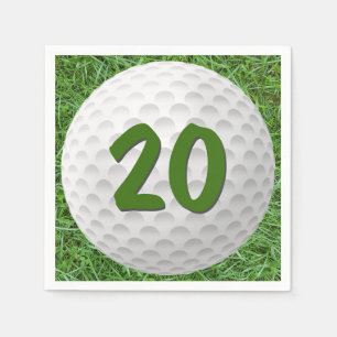 Serviette En Papier Golf Ball 20e Anniversaire serviettes