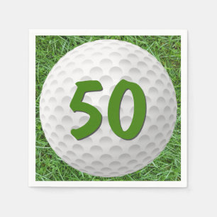 Serviette En Papier Golf Ball 50e Anniversaire serviettes