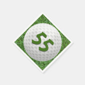 Serviette En Papier Golf Ball 55e Anniversaire serviettes (Coin)