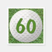 Serviette En Papier Golf Ball 60e Anniversaire serviettes (Devant)