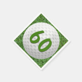 Serviette En Papier Golf Ball 60e Anniversaire serviettes (Coin)