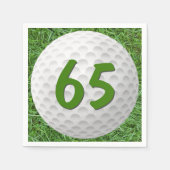Serviette En Papier Golf Ball 65e Anniversaire serviettes (Devant)