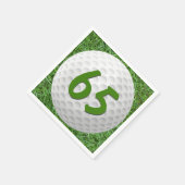 Serviette En Papier Golf Ball 65e Anniversaire serviettes (Coin)