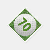 Serviette En Papier Golf Ball 70e Anniversaire serviettes (Coin)