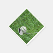 Serviette En Papier Golf Ball and Club d'anniversaire (Coin)