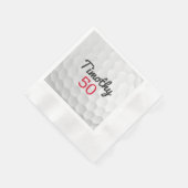 Serviette En Papier Golf Ball Anniversaire - 50e ou autre année (Coin)