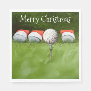 Serviette En Papier Golf Ball Noël avec beaucoup de golfeur Ball