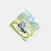 Serviette En Papier Golf Bébé Garçon Bleu thème (Coin)